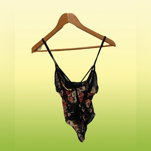 Sheer Floral Print Bodysuit - Picture 1 of 1